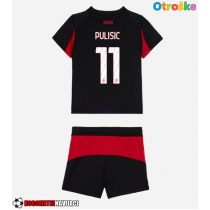 Otroške Nogometnih dresov AC Milan Christian Pulisic #11 Domači 2025-26 Kratki rokavi (+ hlače)